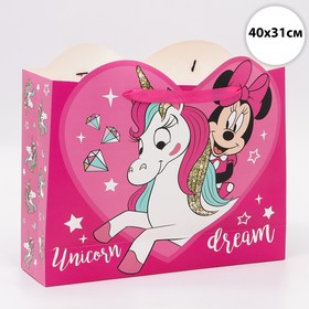 Пакет подарочный "Unicorn dream", Единорог. Минни Маус, 40х31х11,5 см 7153514