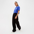 Футболка укороченная женская MINAKU цвет электро, р-р 46 - фото 800625081