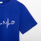 Футболка укороченная женская MINAKU цвет электро, р-р 46 - фото 800732855