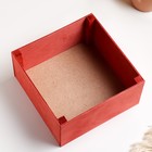 Ящик деревянный "8 Марта. Тюльпаны" 20х20х10 см красный 7625254