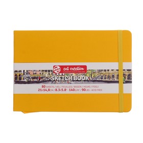 Скетчбук А5 80 листов Royal Talens "Art Creation" 140 г/м, 150 х 210 мм, твёрдая обложка, жёлтая