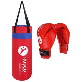 {{photo.Alt || photo.Description || 'Набор боксёрский для начинающих RUSCO SPORT: мешок + перчатки, цвет красный (6 OZ)'}}