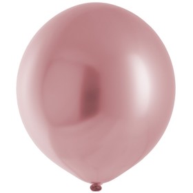Шар латексный 18" «Хром», набор 5 шт., цвет блестящий розовый