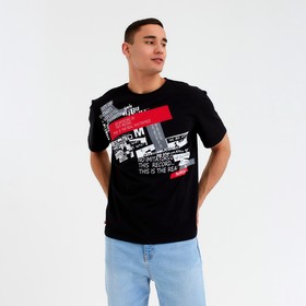 Футболка мужская MINAKU: Casual Collection MAN цвет черный, р-р 50