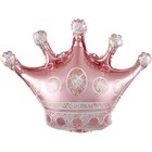 Шар фольгированный 16'' «Корона», мини-фигура, цвет розовое золото