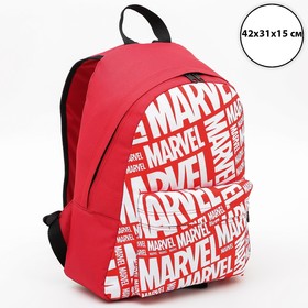Рюкзак молод "Marvel", 42х31х15 см, отд на молнии, н/карман, красный
