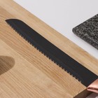 Нож Доляна «Эсмиральда», хлебный, лезвие 19,5 см, цвет зелёный - фото 800677930