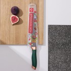 Нож Доляна «Эсмиральда», хлебный, лезвие 19,5 см, цвет зелёный - фото 800677931