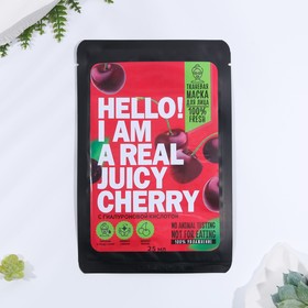 Маска тканевая для лица Hello, I am real juicy cherry, с гиалуроновой кислотой и экстрактом вишни 7077792