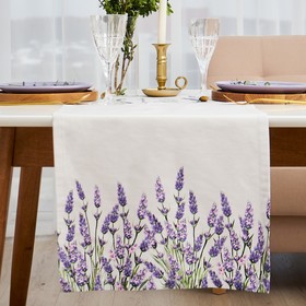 Дорожка на стол "Этель" Lavender 40х146 см, 100% хл, саржа 190 г/м2