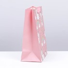 Пакет «Единорожки и радуга», 14 х 11 х 6,5 см - фото 108249801