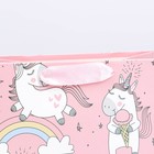 Пакет «Единорожки и радуга», 14 х 11 х 6,5 см - фото 108249802