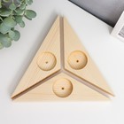 Подсвечник "Треугольники" Без покрытия набор 3 шт 20х5,5х2 см - фото 800686490