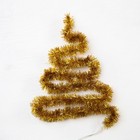 Гирлянда «Мишура» 1 м роса, IP20, золотистая нить, 22 LED, 8 слоёв, d=3 см, свечение тёплое белое, CR2032х2 6031448