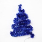 Гирлянда «Мишура» 1 м роса, IP20, синяя нить, 22 LED, 8 слоёв, d=3 см, свечение белое, CR2032х2 6031450