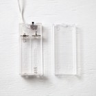 Гирлянда «Мишура» 2 м роса, IP20, красная нить, 44 LED, 8 слоёв, d=3 см, свечение белое, ААх2 6031455