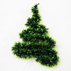 Гирлянда «Мишура» 1 м роса, IP20, зелёная нить, 22 LED, 6 слоёв, d=5 см, свечение тёплое белое, CR2032х2 6031458