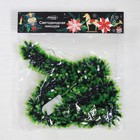 Гирлянда «Мишура» 1 м роса, IP20, зелёная нить, 22 LED, 6 слоёв, d=5 см, свечение тёплое белое, CR2032х2 6031458