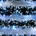 Гирлянда «Мишура» 1 м роса, IP20, зелёно-белая нить, 22 LED, 6 слоёв, d=5 см, свечение белое, CR2032х2 6031459