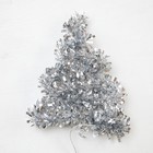 Гирлянда «Мишура» 1 м роса, IP20, серебристая нить, 22 LED, 5 слоёв, d=5 см, свечение белое, CR2032х2 6031461