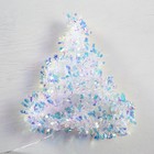 Гирлянда «Мишура» 1 м роса, IP20, перламутровая нить, 22 LED, 6 слоёв, d=5 см, свечение белое, CR2032х2 6031463