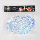 Гирлянда «Мишура» 1 м роса, IP20, перламутровая нить, 22 LED, 6 слоёв, d=5 см, свечение белое, CR2032х2 6031463