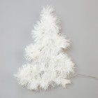 Гирлянда «Мишура» 1 м роса, IP20, белая нить, 22 LED, 6 слоёв, d=7 см, свечение белое, CR2032х2 6031478