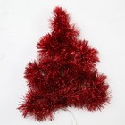 Гирлянда «Мишура» 1 м роса, IP20, красная нить, 22 LED, 6 слоёв, d=7 см, свечение белое, CR2032х2 6031479