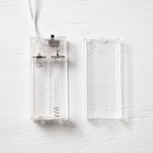 Гирлянда «Мишура» 2 м роса, IP20, красная нить, 44 LED, 6 слоёв, d=7 см, свечение белое, ААх2 6031489