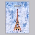 Пакет "Лондон-Париж", полиэтиленовый, с вырубной ручкой, 31 х 40 см, 60 мкм 7669467