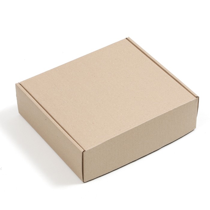 Коробка самосборная, бурая, 27 х 24 х 8 см,