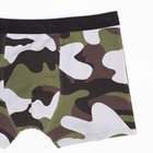 Трусы мужские боксеры с принтом, цвет хаки, размер 46 - фото 800692677