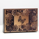 Коробка подарочная, крышка-дно, сборная "Золотые цветы", 30 х 20 х 7 см 7488048