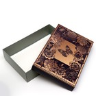 Коробка подарочная, крышка-дно, сборная "Золотые цветы", 30 х 20 х 7 см 7488048