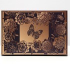 Коробка подарочная, крышка-дно, сборная "Золотые цветы", 30 х 20 х 7 см 7488048