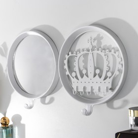 Decorative hooks with a mirror 