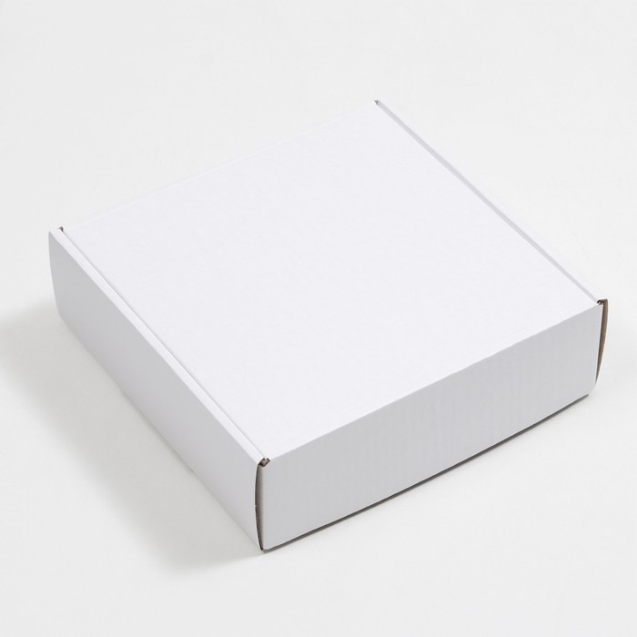 Коробка самосборная, белая, 24 х 24 х 7,5 см,