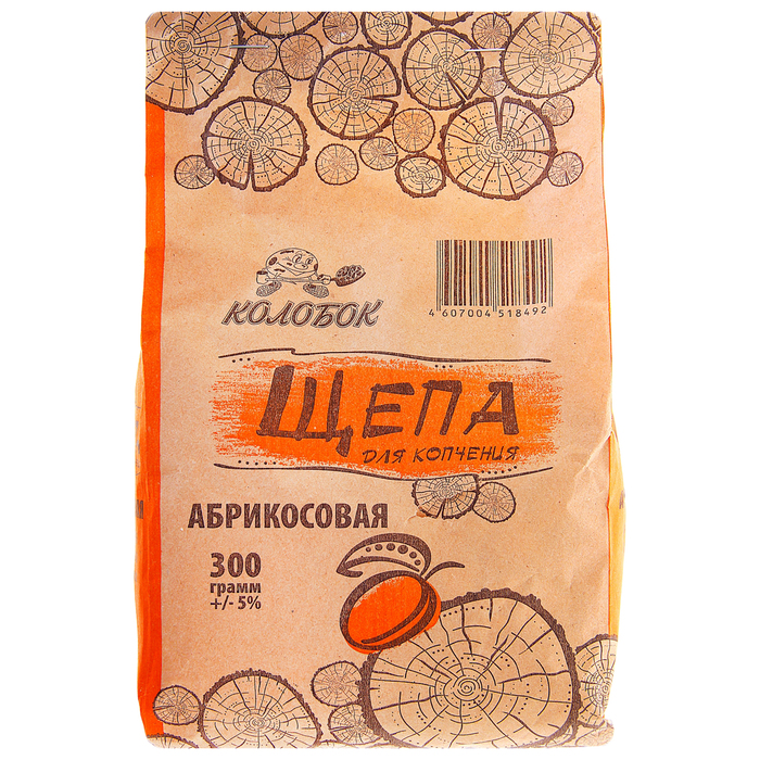 Щепа для копчения «Колобок» абрикосовая, 300 гр