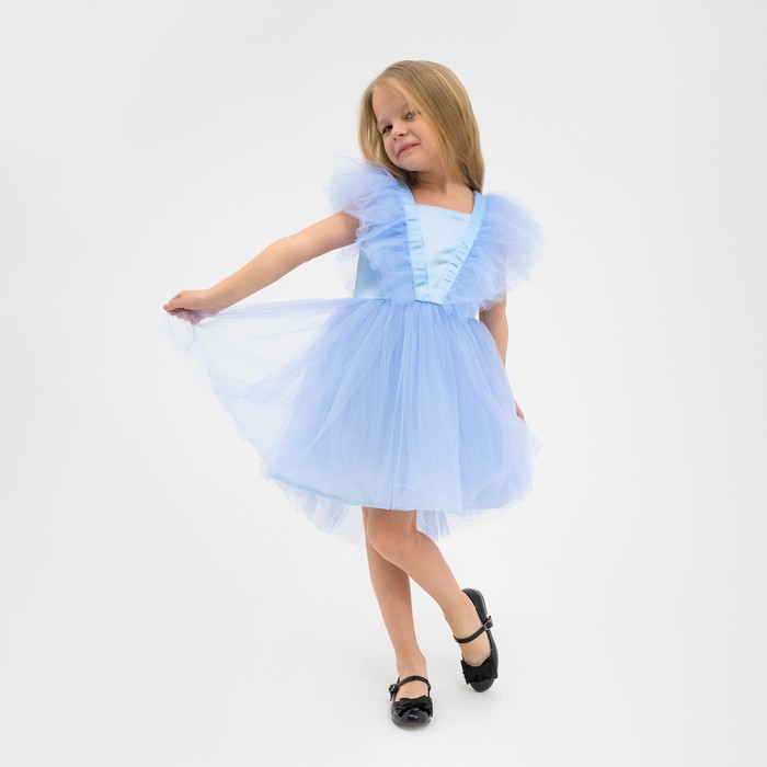 Платье нарядное детское KAFTAN, р. 30 (98-104 см), голубой - фото 3956375