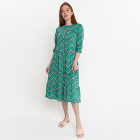 Платье женское, цвет зеленый, размер 48