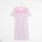 Ночная сорочка женская, цвет белый/розовый, размер 48 - фото 6248362