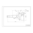 Шрус привода DOUBLE FORCE, с ABS DFCV017 7658789 - фото 107675