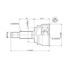 Шрус привода DOUBLE FORCE DFCV050 7658802