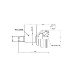 Шрус привода DOUBLE FORCE DFCV0601 7658807