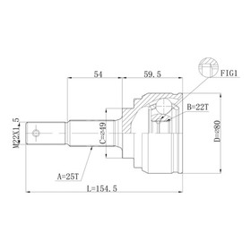 Шрус привода DOUBLE FORCE DFCV081 7658819