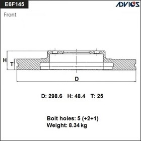 Диск тормозной пер. ADVICS (F) MAZDA 6 GH (07-12) 7658947