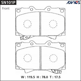 Дисковые тормозные колодки ADVICS SN101P 7659101