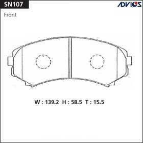 Дисковые тормозные колодки ADVICS SN107 7659103