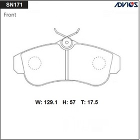 Дисковые тормозные колодки ADVICS SN171 7659133