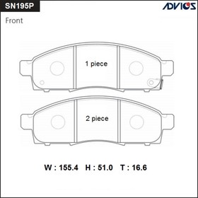 Дисковые тормозные колодки ADVICS SN195P 7659143